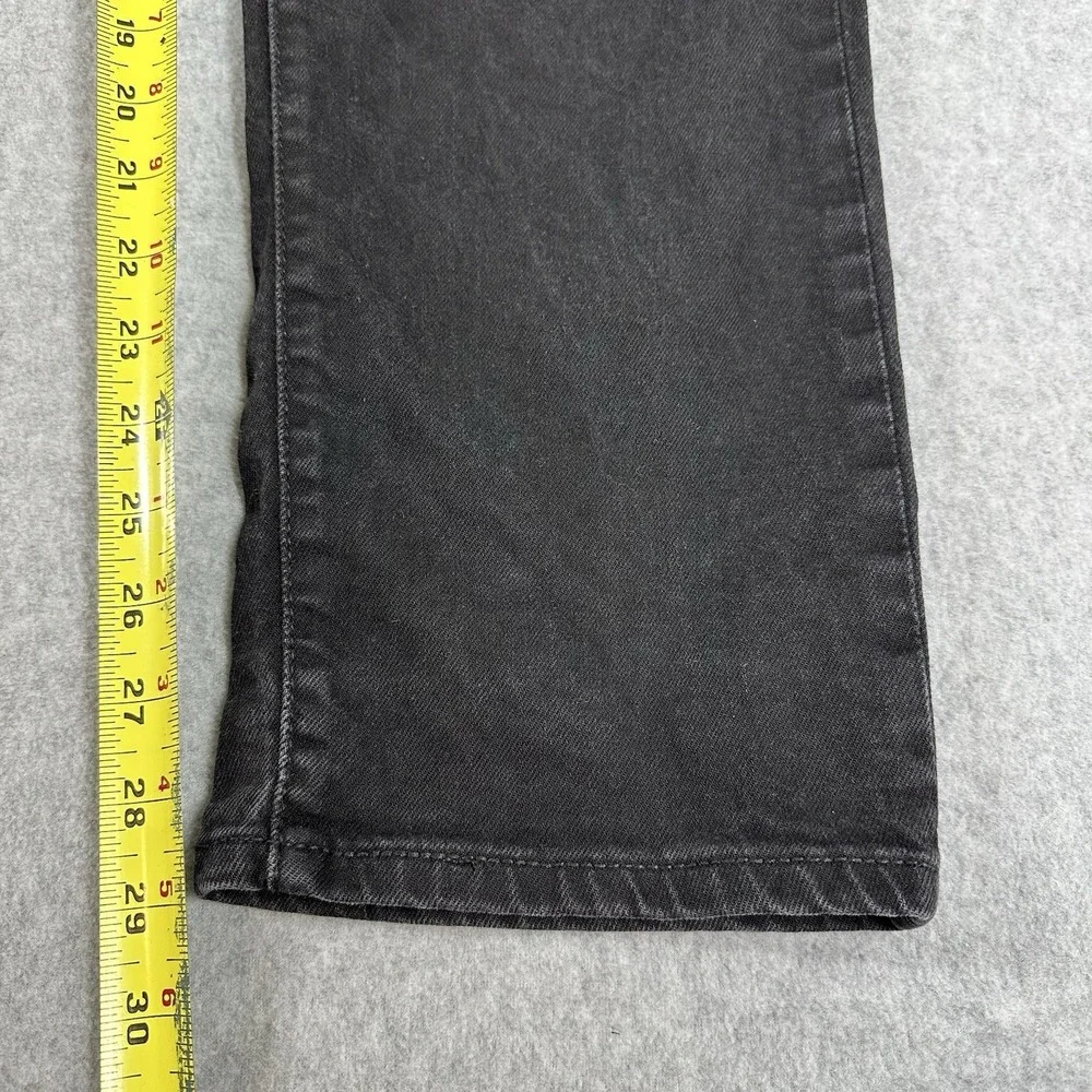 Levi's 502 Men's Premium Jeans 34x30 Black Denim Leather Patch Big E Tag